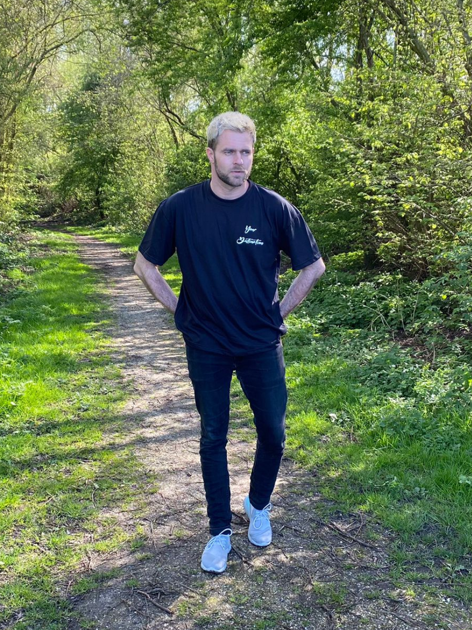 OVERSIZED TEE YD, ZWART