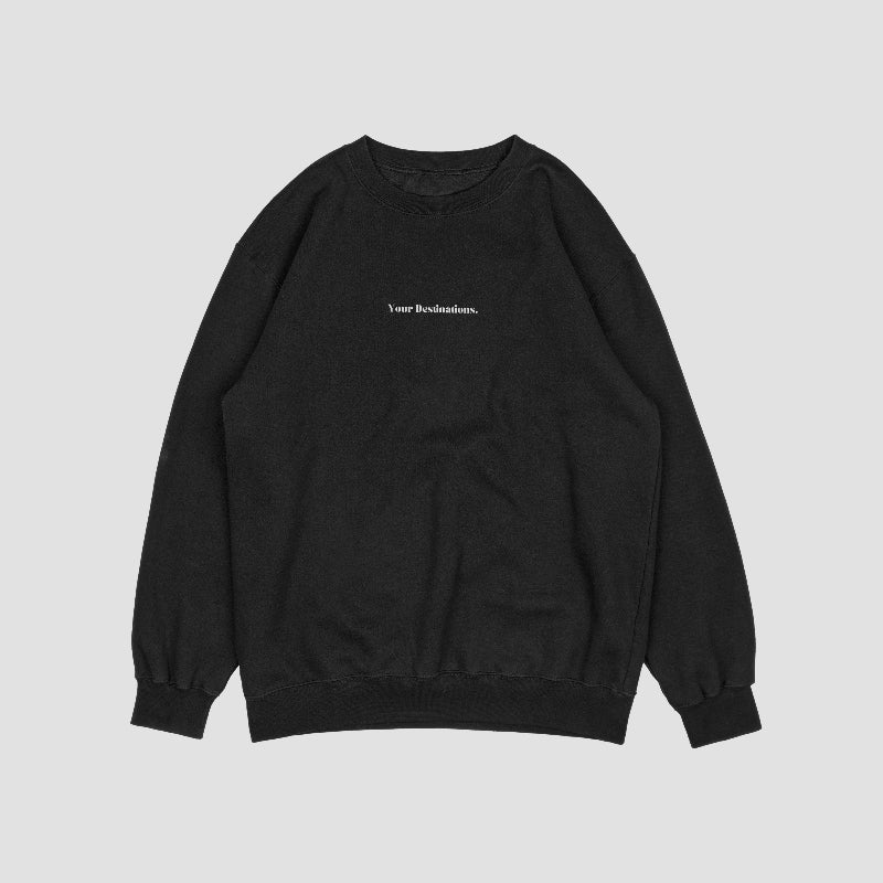 SWEATER YD, VLIEGTUIG ZWART.