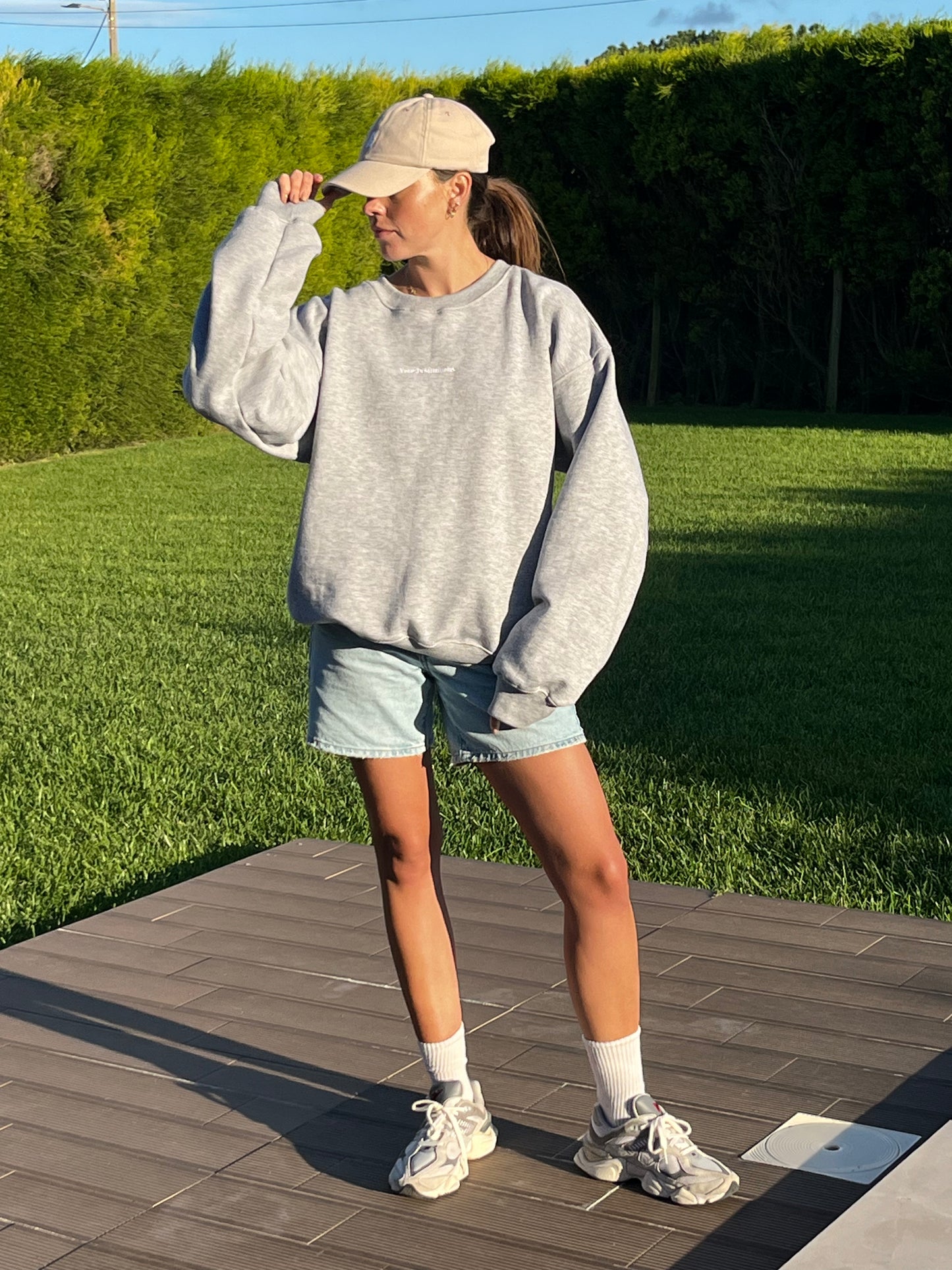 SWEATER YD, BOOT GRIJS.