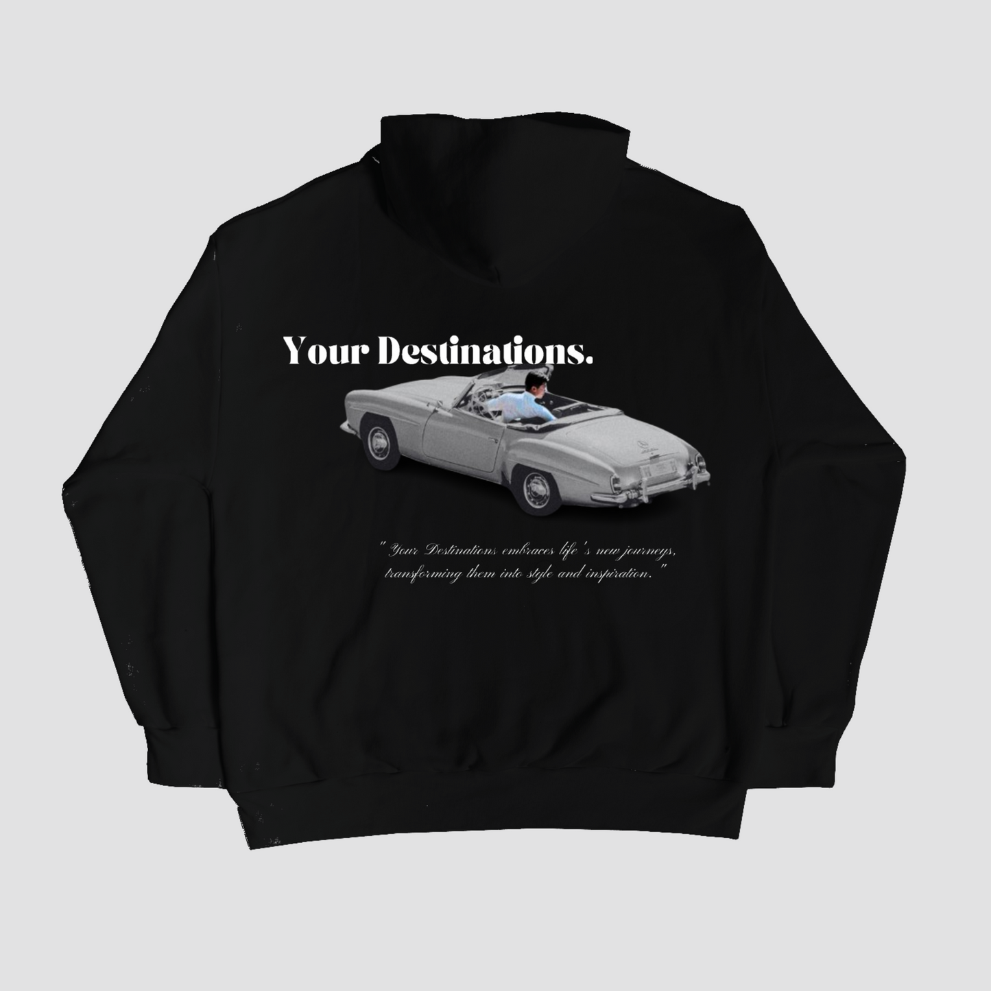 ZIP-UP HOODIE YD, AUTO ZWART.