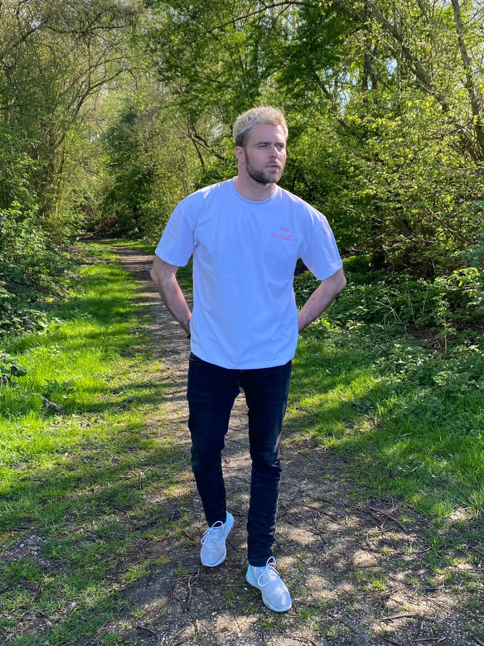 OVERSIZED TEE YD, ZALM WIT